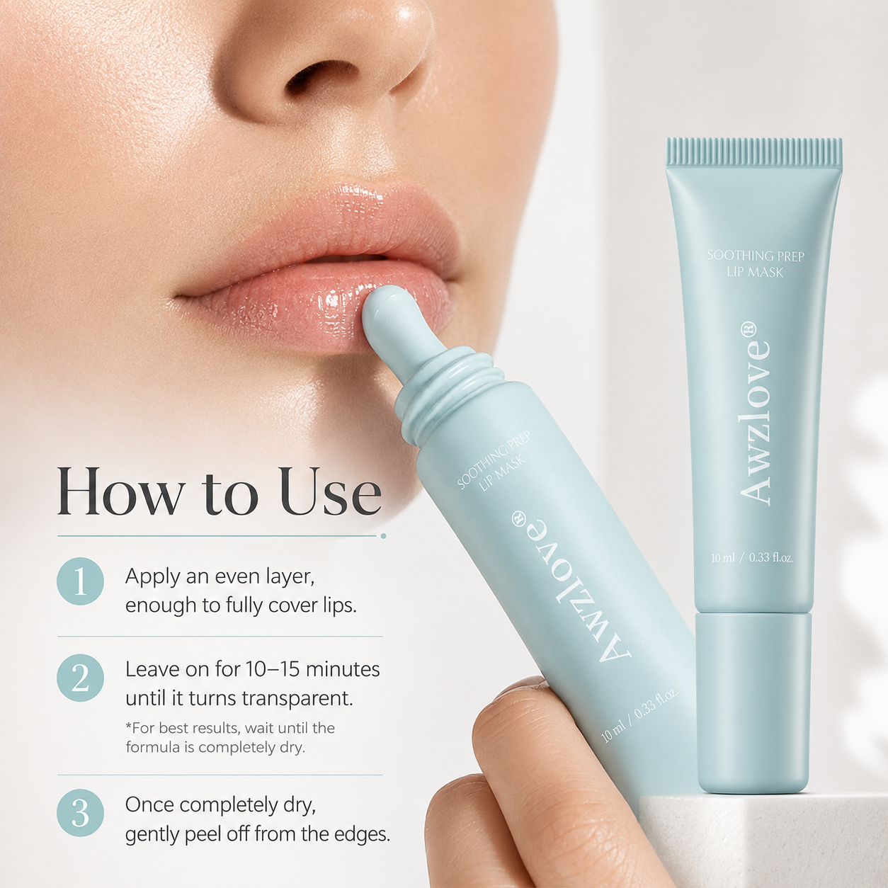 💋 Awzlove® Peel-Off Lip Mask — Gentle Exfoliating & Hydrating Prep for Flawless Makeup ✨